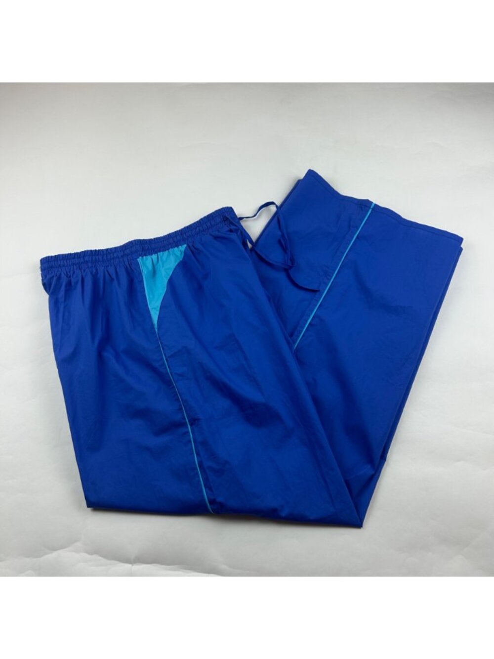 Forever 21 Bright Blue Ultra Lightweight Cotton Wide Leg Track Pant M - Picture 7 of 7
